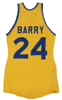 1970s Rick Barry Game Issued Golden State Warriors Gold Home Jersey (MEARS)